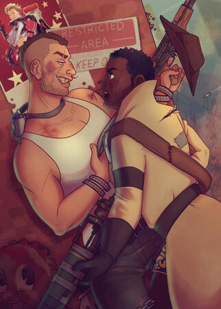 Ship art of Preston Garvey and Porter Gage from Fallout 4 ca. 2022