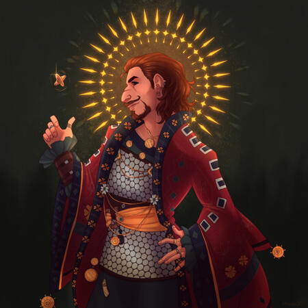 Art depicting my BG3 tav, Outis ca. 2023